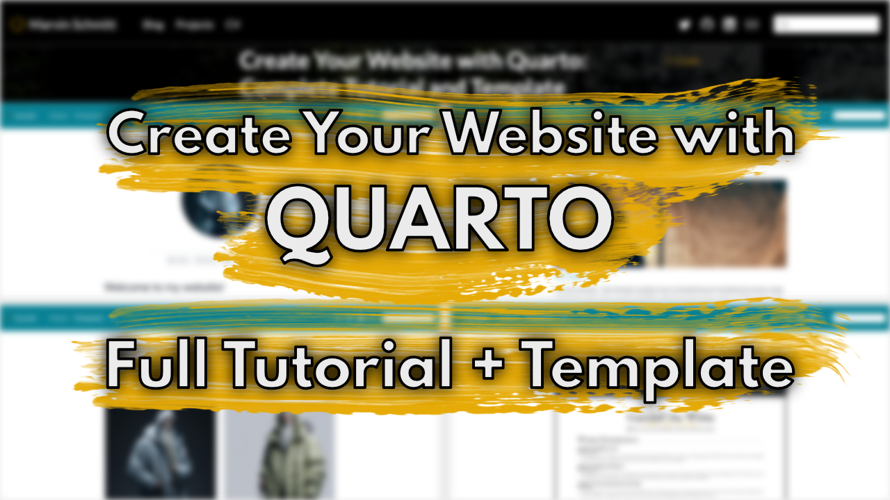 Marvin Schmitt - Create Your Website with Quarto: Complete Tutorial and  Template